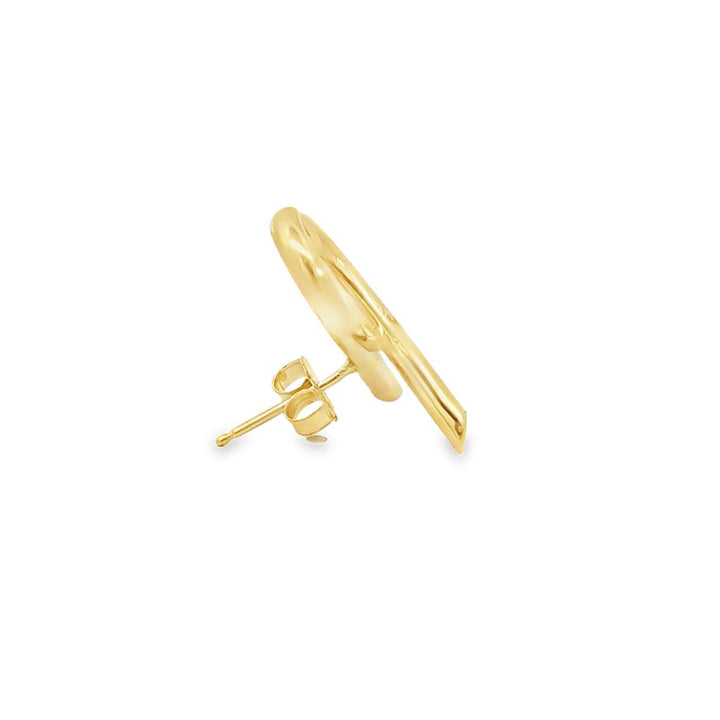 14K Yellow Gold Ribbon Earrings