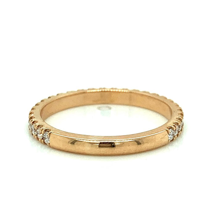 0.44 CTW Round Diamonds 18K Rose Gold Wedding Band