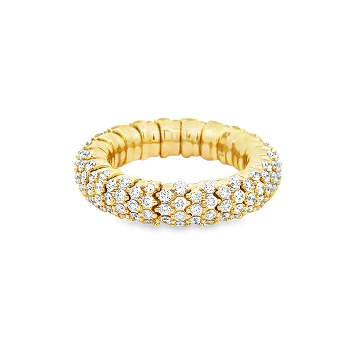 1.73 CTW Diamond 14K Yellow Gold Stretch Band Ring