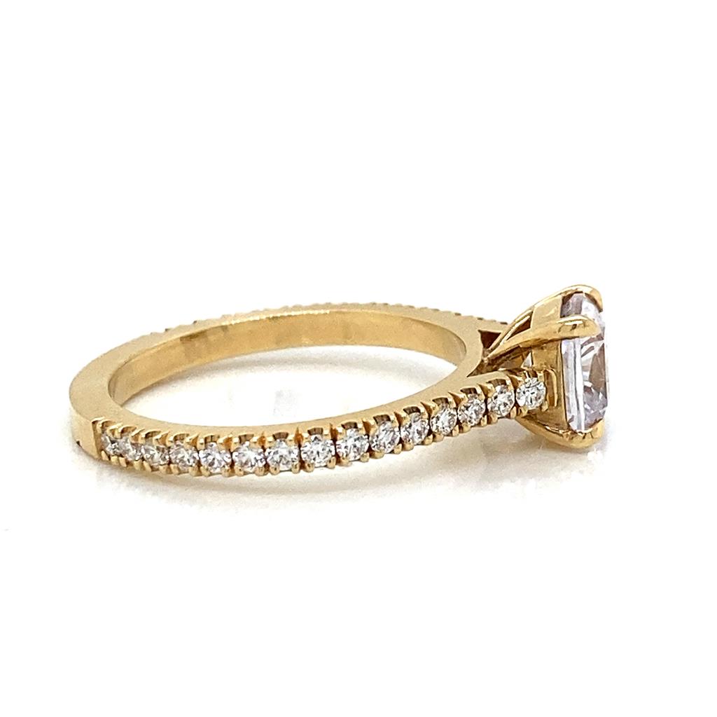 Classic Pave Set Diamond Engagement Ring