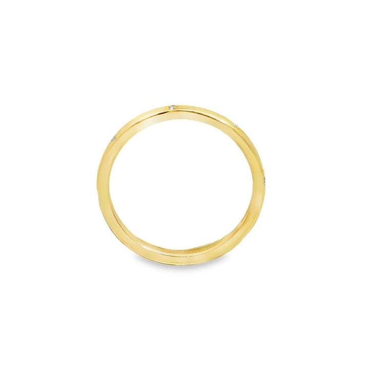 0.06 CTW Diamond 18K Yellow Gold Band – 1.8mm