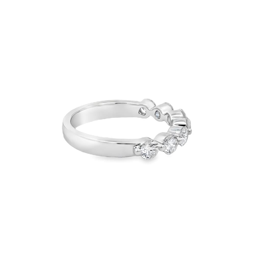 1.01 CTW Diamond 14K White Gold Wedding Band Ring