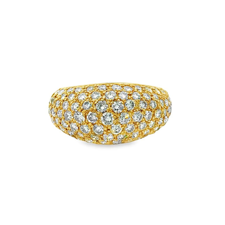 1.88 CTW Diamond Pavé Semi-Dome Ring 18K Yellow Gold