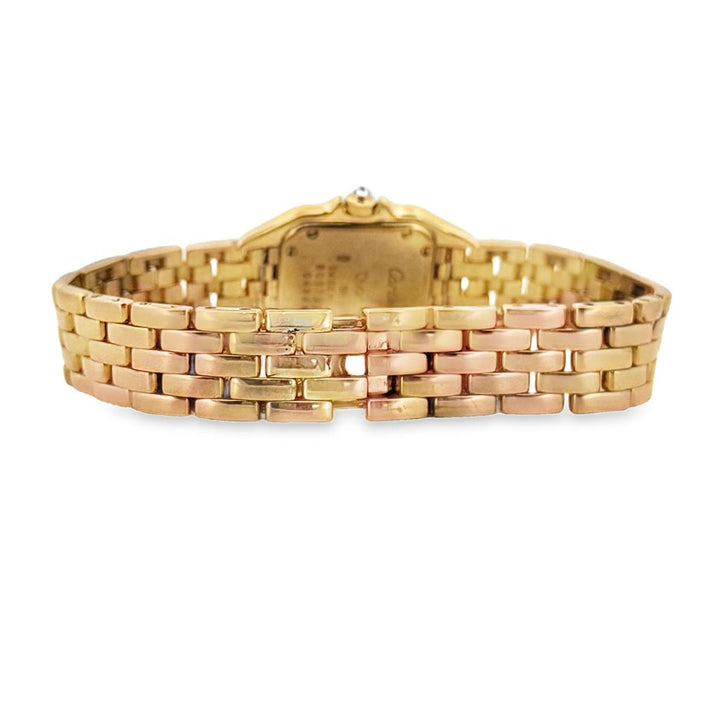 Pre-Owned Cartier Panthère Ladies Watch – 18K Yellow Gold with Factory Diamonds, Small Size