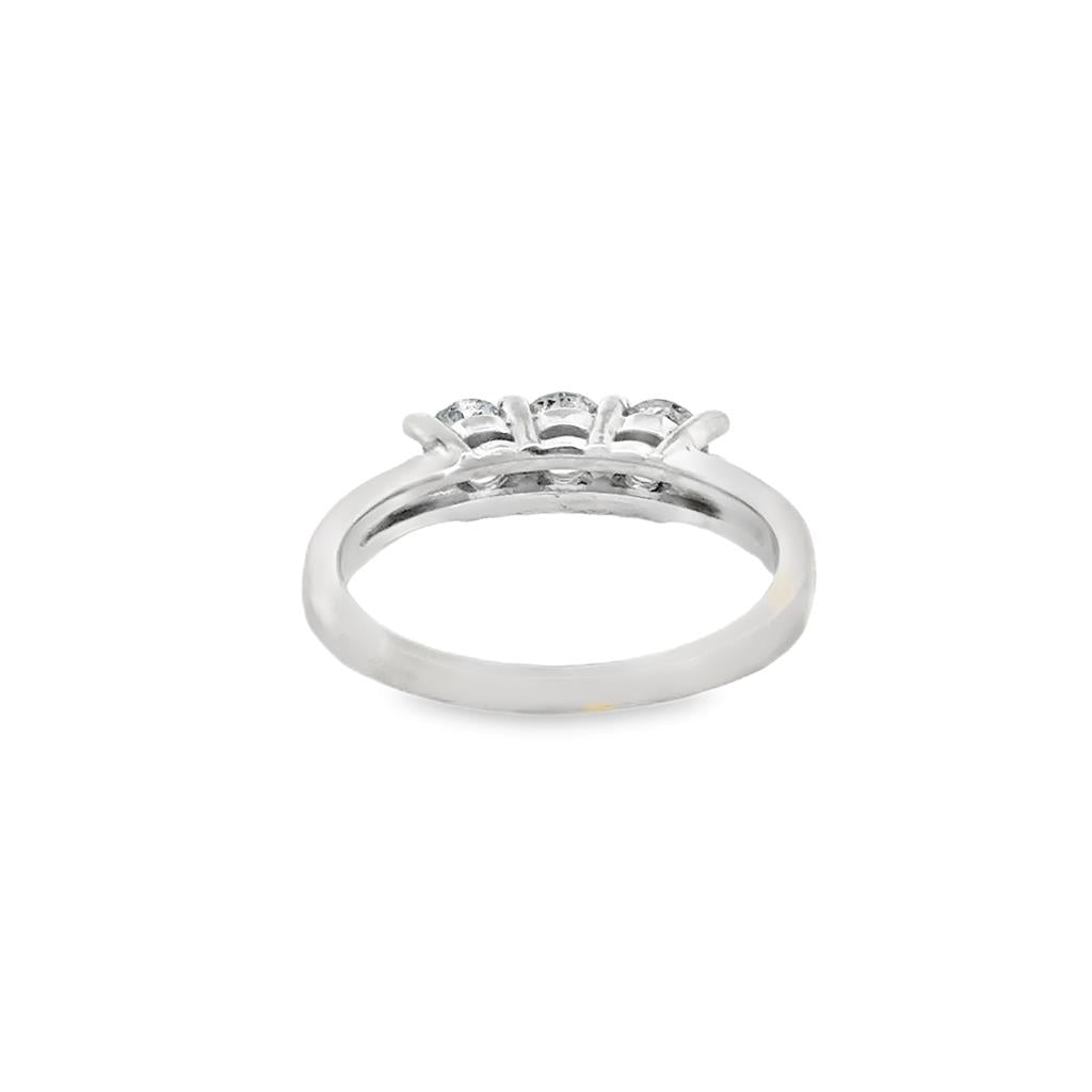 0.75 CTW Diamond Three-Stone 14K White Gold Ring