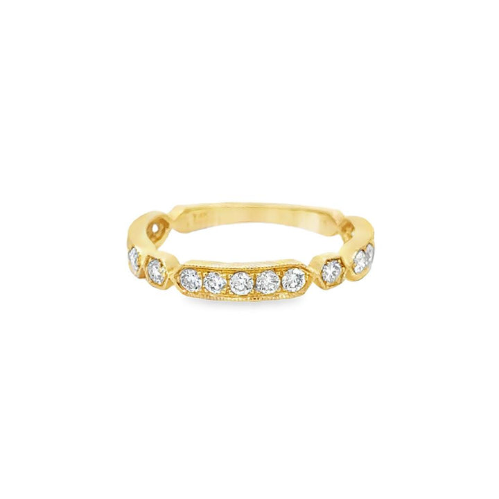 0.29 CTW Diamond 14K Yellow Gold Band – 3mm