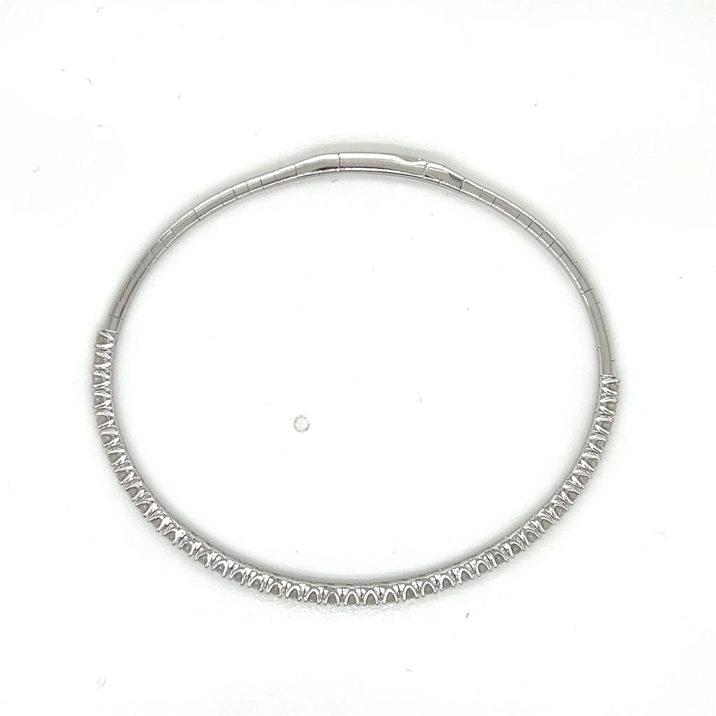 1.04 CTW Diamond Flexible Bangle Bracelet