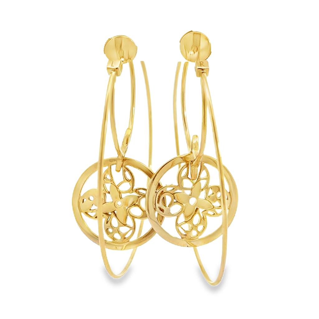 Pre-Owned Louis Vuitton 18K Yellow Gold  Hoop Earrings