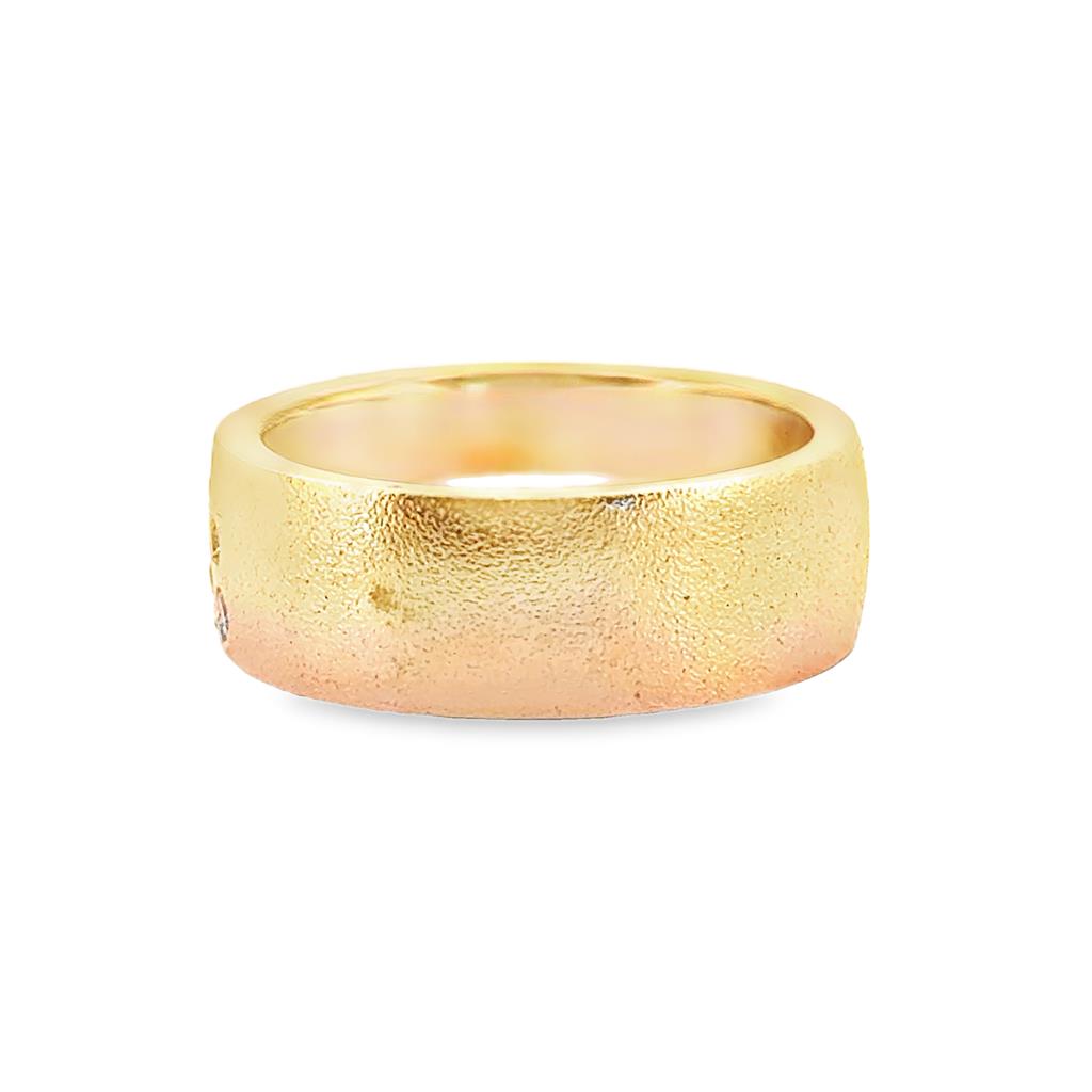 0.82 CT Diamond Wide Band, 14K Yellow Gold