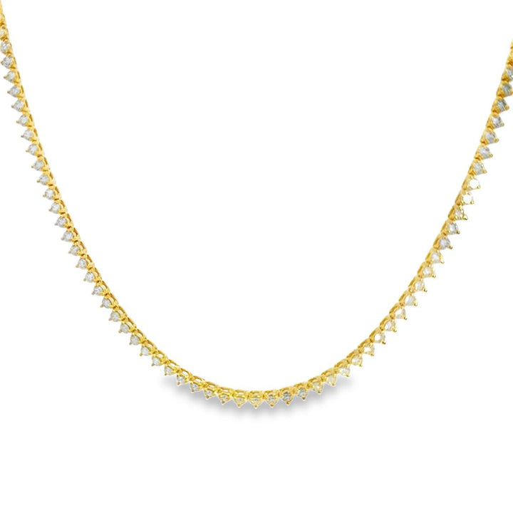 9.50 CTW Diamond Gold Tennis Necklace – 17"