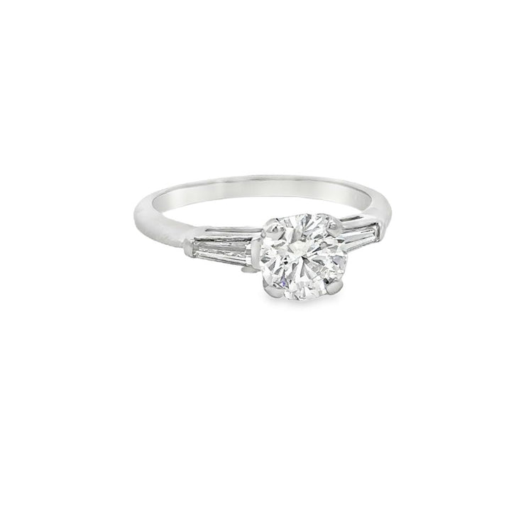 1.00 CT GIA Certified Round Brilliant Diamond Engagement Ring in Platinum