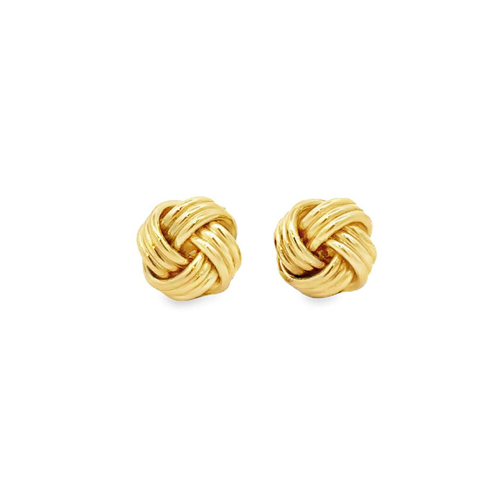 18K Yellow Gold Knot Earrings – 7.5mm