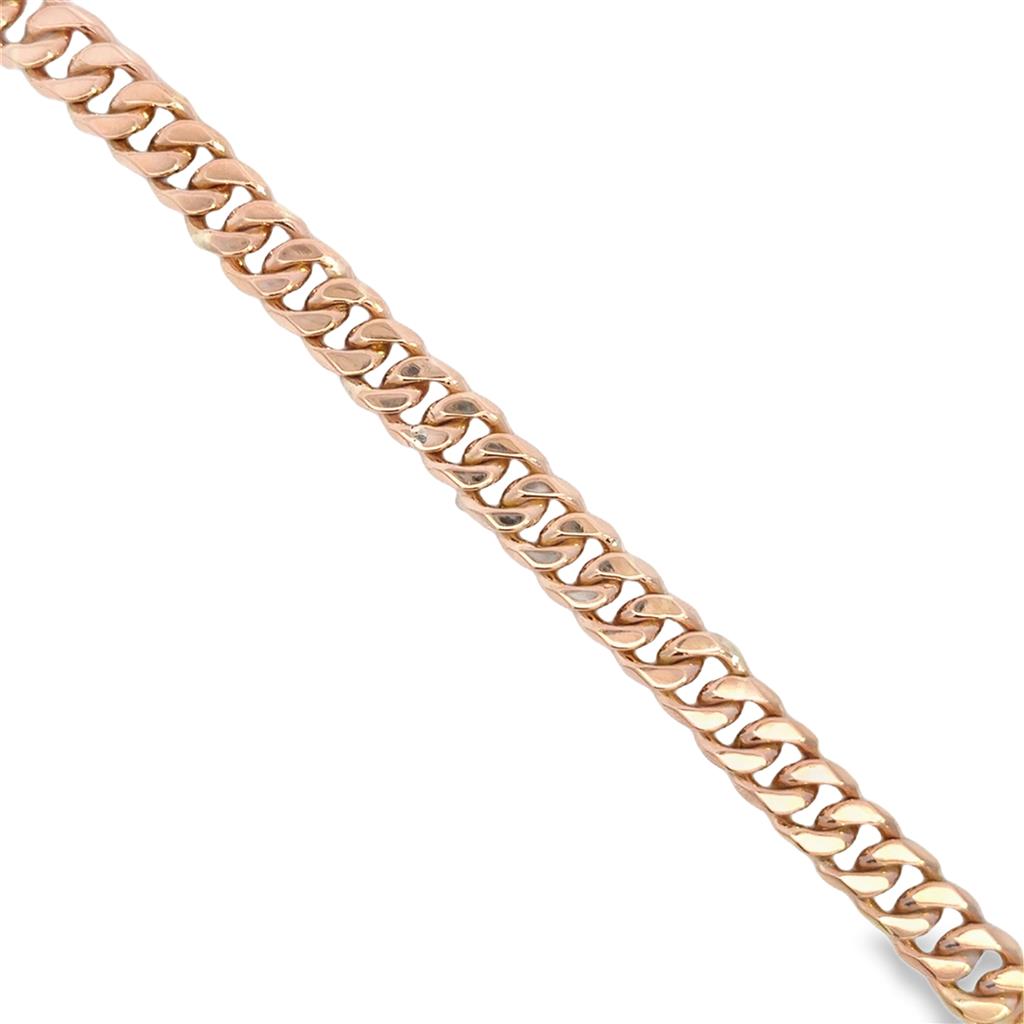 Vintage 18K Rose Gold 9mm Heavy Link Bracelet