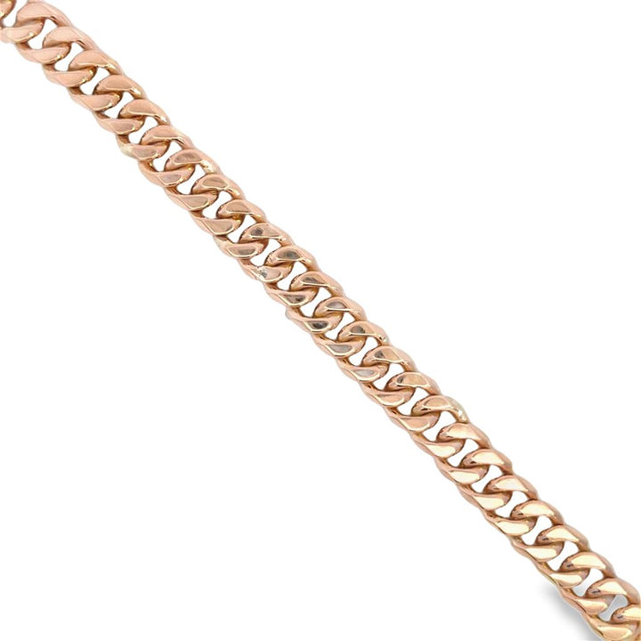 Vintage 18K Rose Gold 9mm Heavy Link Bracelet