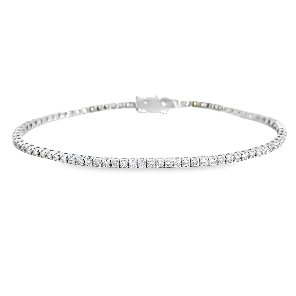 2.08 CTW Diamond 14K White Gold Tennis Bracelet