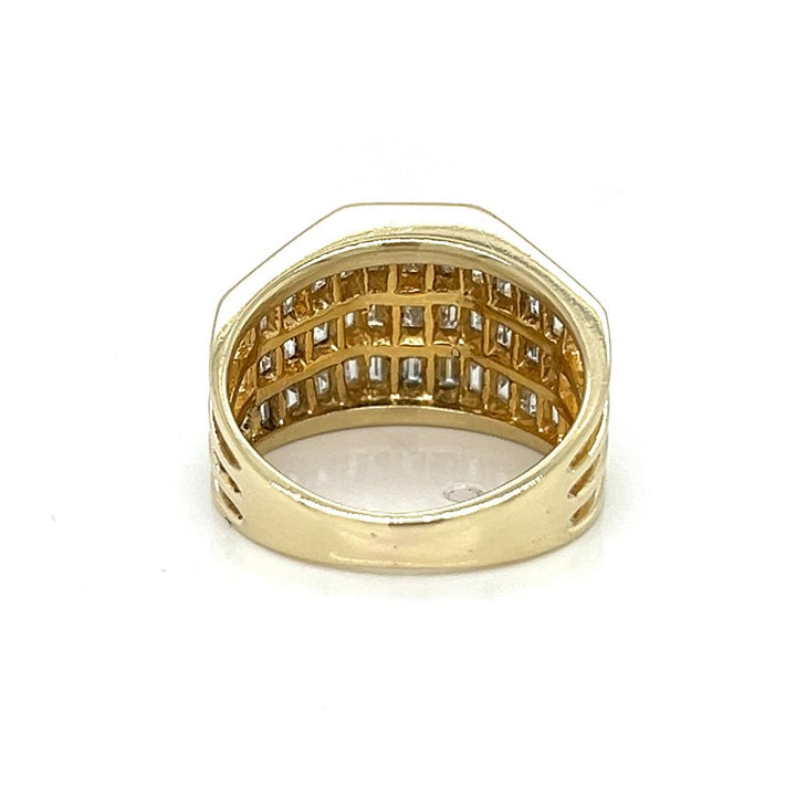 Joe Hess 14K Yellow Gold Ring with 1.25 CTW Baguette Diamonds