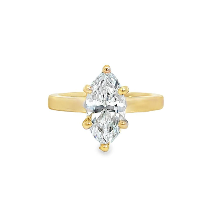 2.38 CT Marquise Diamond 14K Yellow Gold Solitaire Engagement Ring