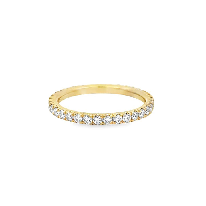 0.83 CTW Diamond 18K Yellow Gold Eternity Band Ring