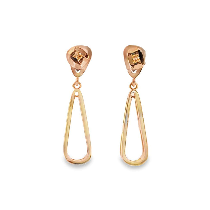 0.50 CTW Diamond 14K Yellow Gold Drop Earrings – 1.5" Long