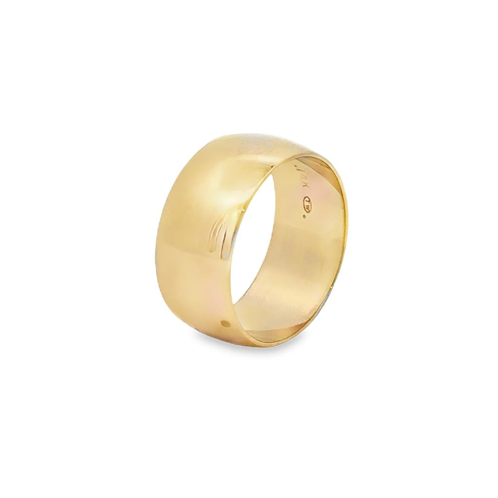 14K Yellow Gold Wide Band – 8mm