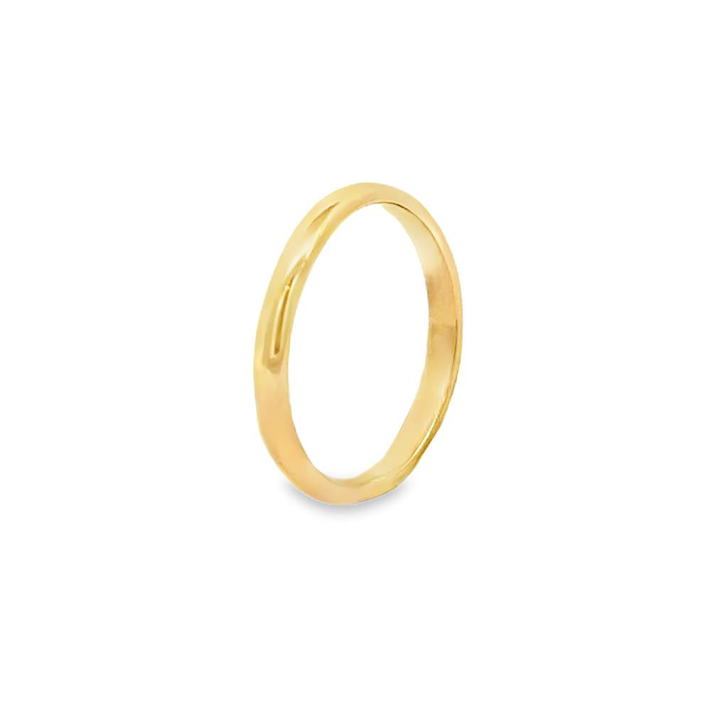 18K Yellow Gold 2mm Ladies Wedding Band