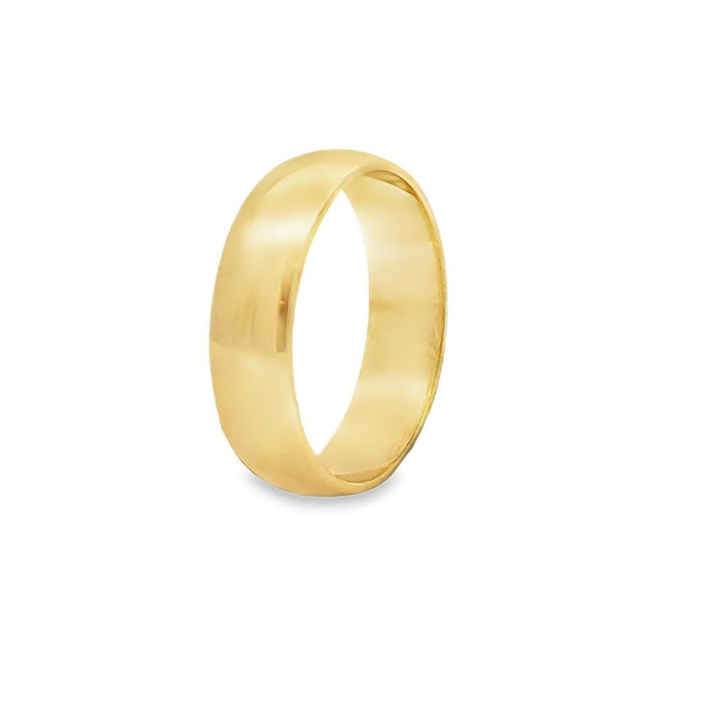 Men’s 14K Yellow Gold Comfort Fit Wedding Band – 5.7mm