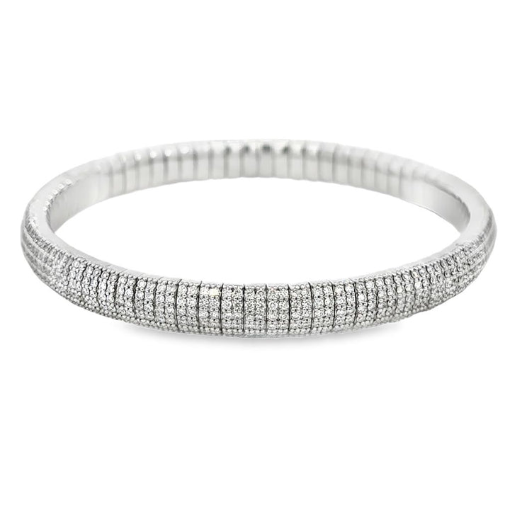 4.20 CTW Diamond 14K White Gold Stretch Bracelet
