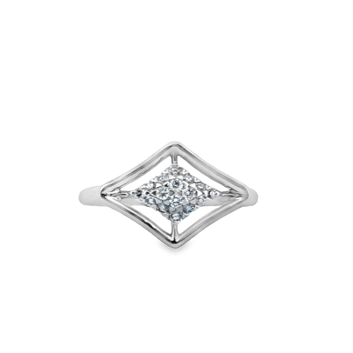 0.24 CTW Diamond Pave 18K White Gold Kwiat Ring