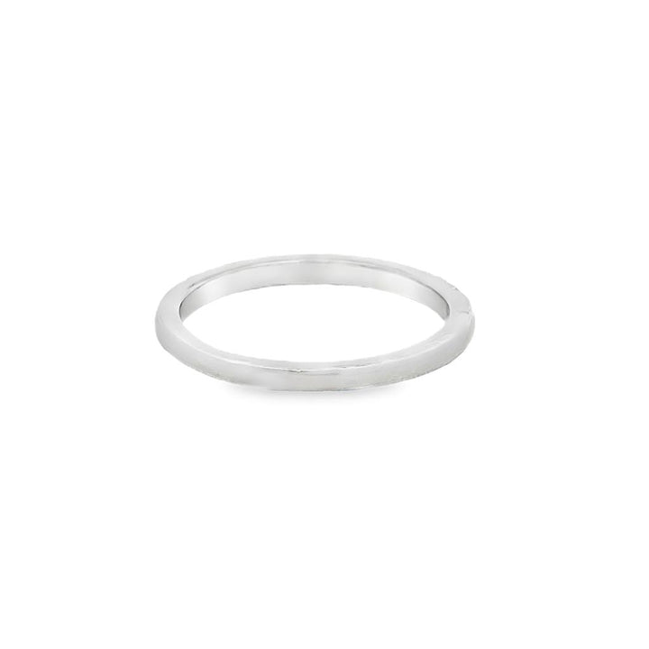 0.17 CTW Diamond Half Band Platinum Stackable Ring