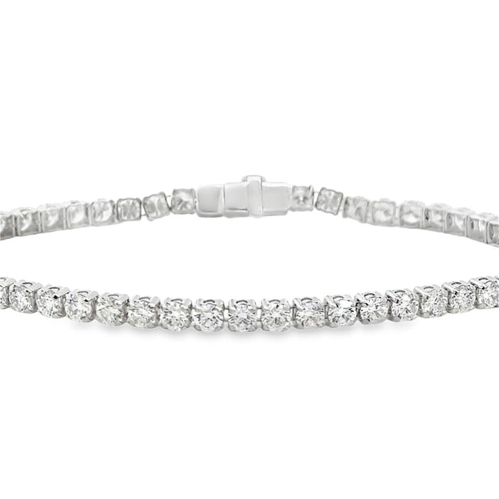 4.17 CTW Diamond 18K White Gold Tennis Bracelet