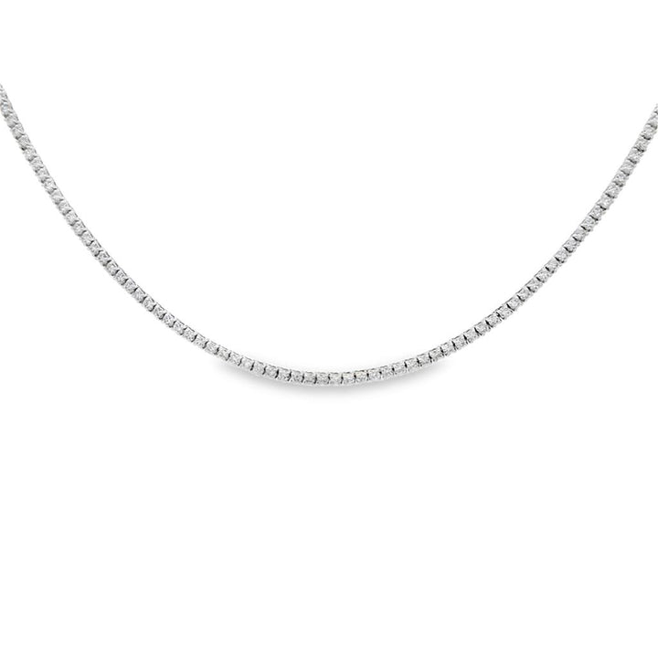 5.05 CTW Diamond 18K White Gold Tennis Necklace
