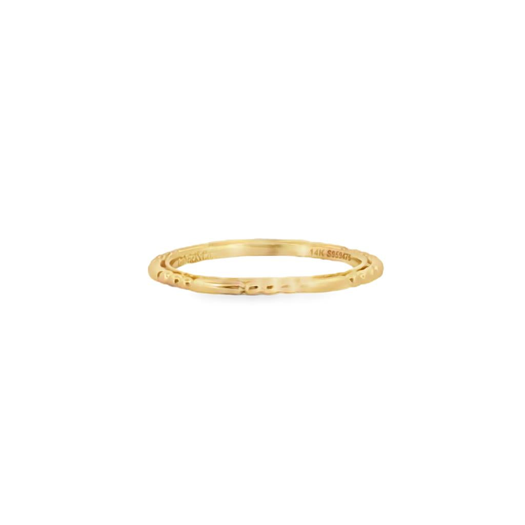 14K Yellow Gold Textured Stackable Band – 1.2mm