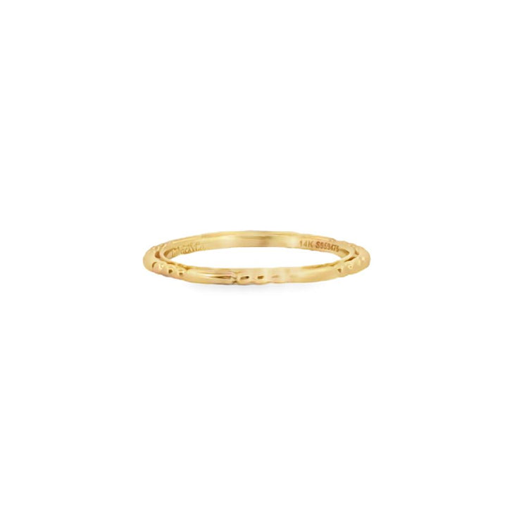 14K Yellow Gold Textured Stackable Band – 1.2mm