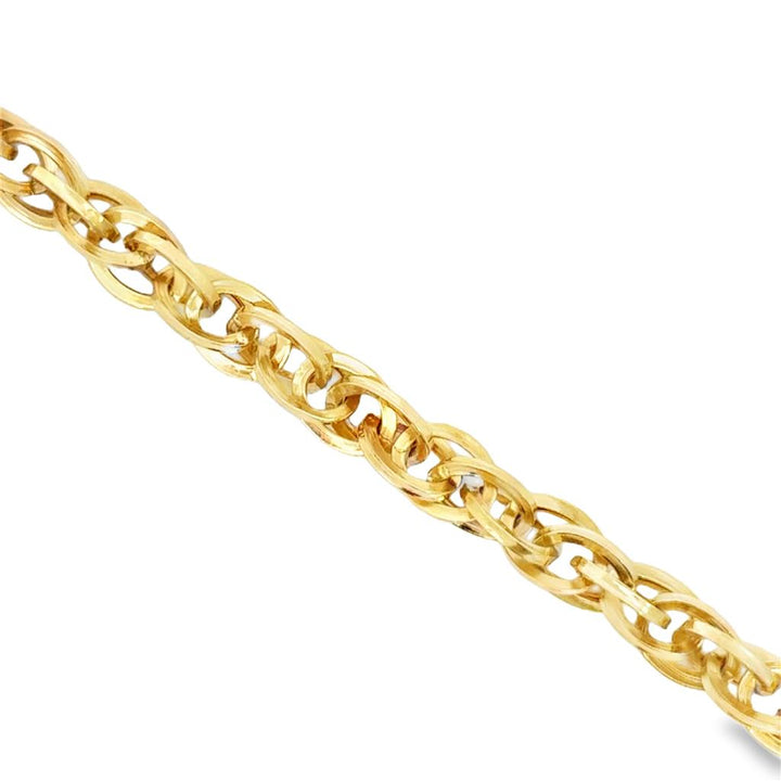 18K Yellow Gold 6.5mm Charm Link Bracelet – 7.5"