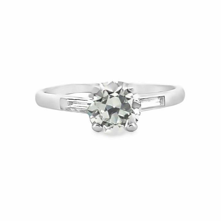 1.07 CT Platinum Art Deco Diamond Ring