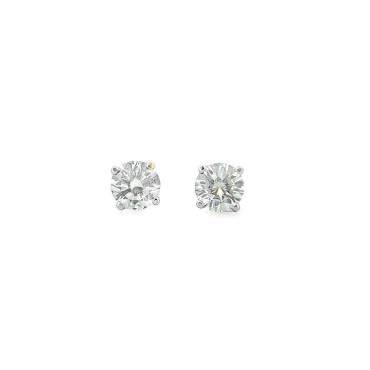 Signature Diamond Stud Earrings 1.00 CTW in 14K White Gold