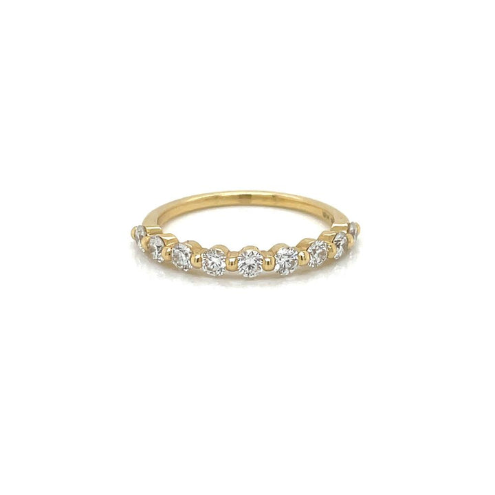 0.57 CTW Round Diamonds 18K Yellow Gold Wedding Band