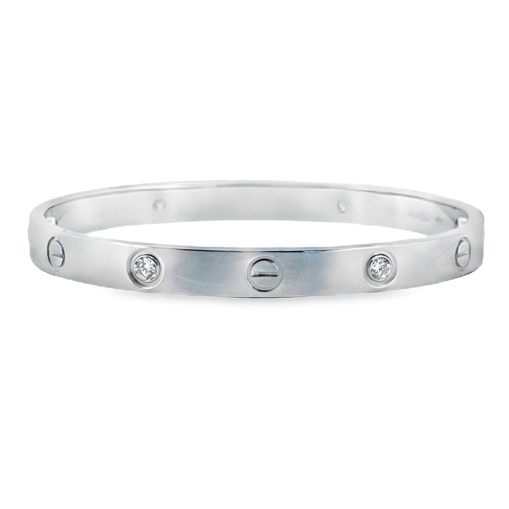 Pre-Owned Cartier Diamond Love Bracelet 18K White Gold