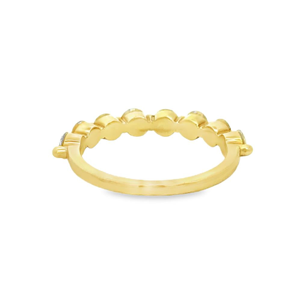 1.06 CTW Diamond 18K Yellow Gold Single Shared Prong Band – 3mm