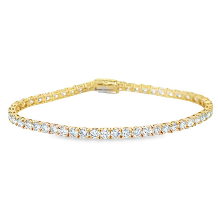 7.58 CTW Diamond Tennis Bracelet in 14K Yellow Gold