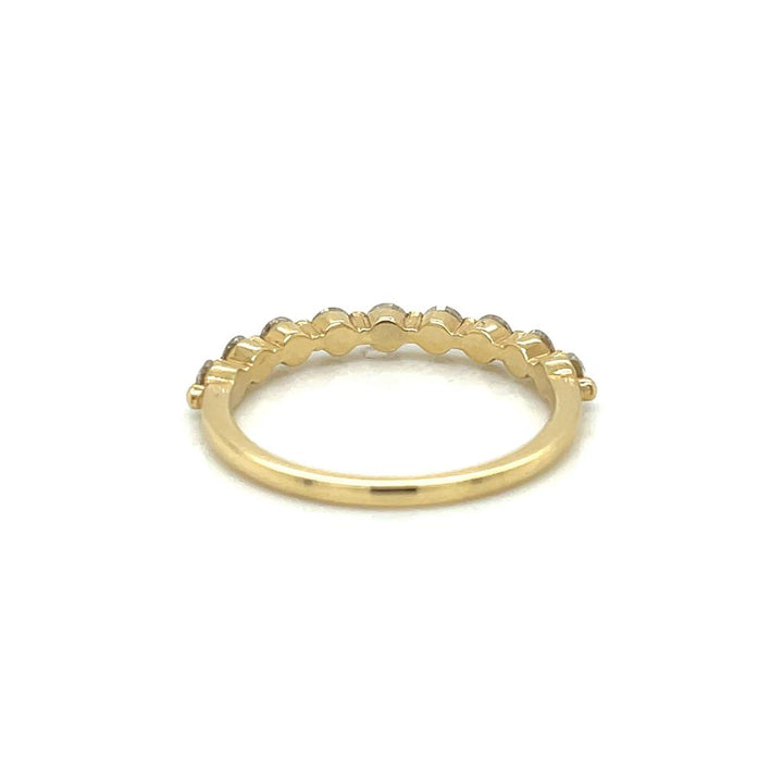 0.57 CTW Round Diamonds 18K Yellow Gold Wedding Band