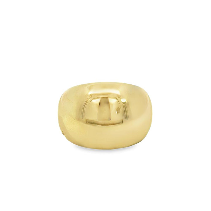 14K Yellow Gold Polished Wide Dome Ring
