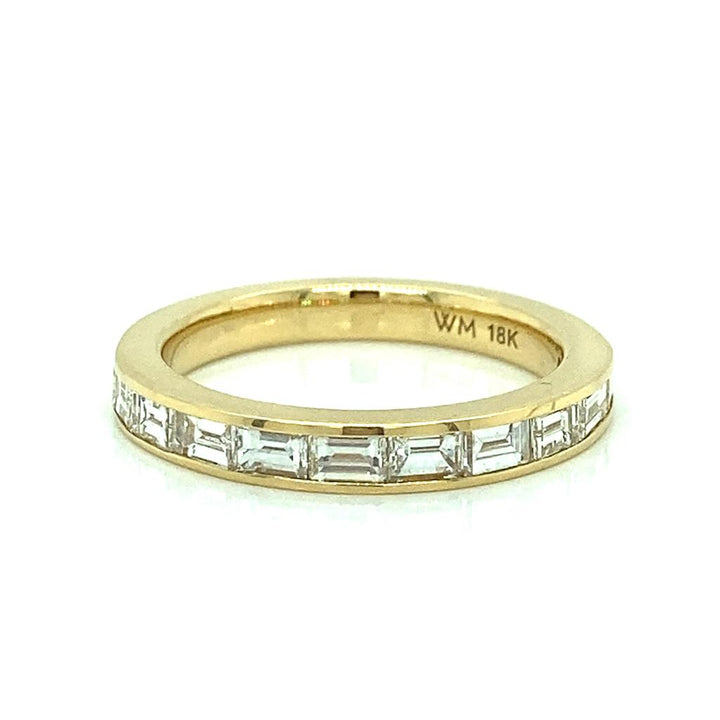 1.04 CTW Baguette Diamond 18K Yellow Gold Wedding Band