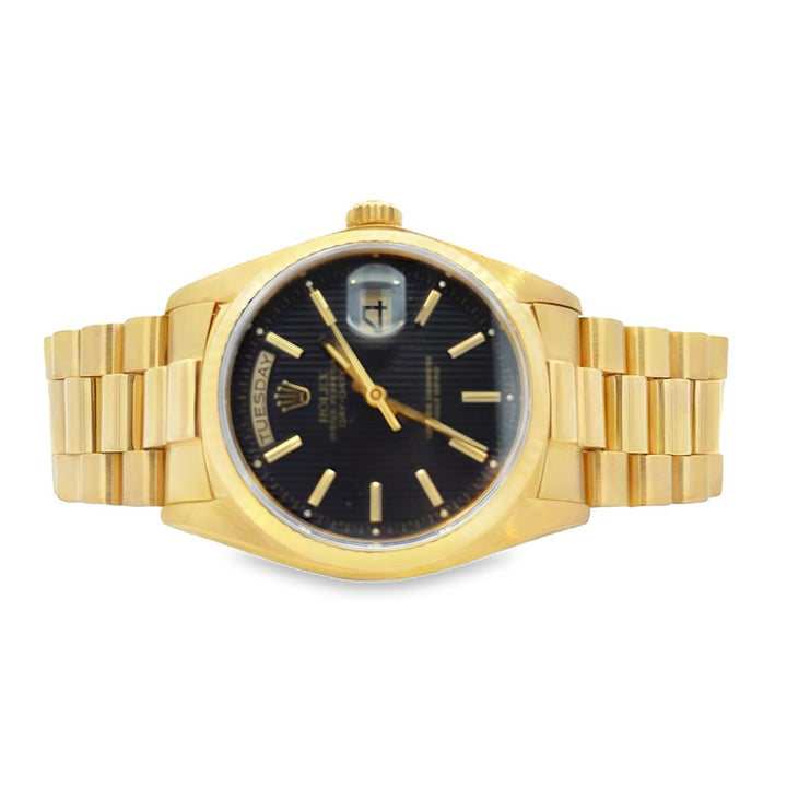 1983 Rolex Oyster Perpetual Day-Date 18038 Tuxedo Dial Watch (Pre-Owned)