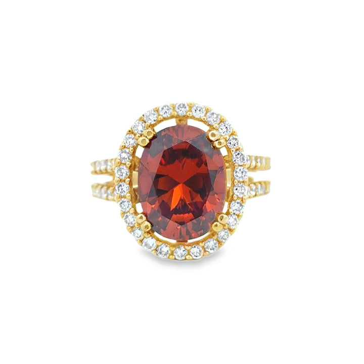 Tsavorite Garnet & Diamond 18K Yellow Gold Ring 0.80 CTW