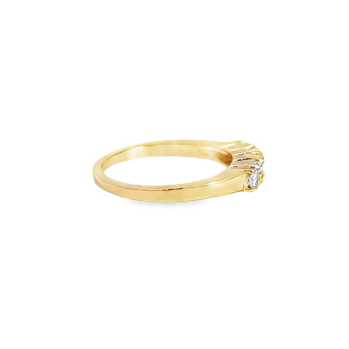 0.30 CTW Diamond 14K Yellow Gold 5-Stone Band Ring