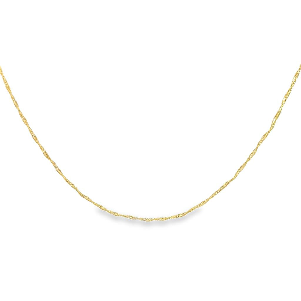 14K Yellow Gold Twisted Chain Necklace – 20"