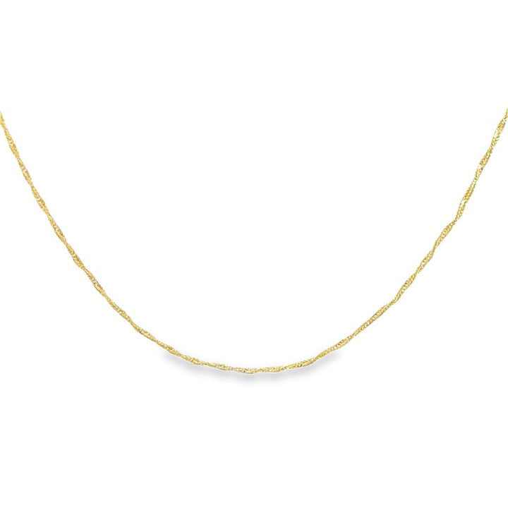 14K Yellow Gold Twisted Chain Necklace – 20"