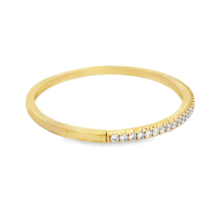 1.69 CTW Diamond 14K Yellow Gold Bangle Bracelet
