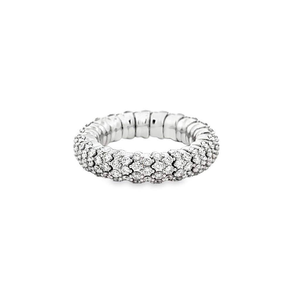 1.73 CTW Diamond 14K White Gold Stretch Band Ring